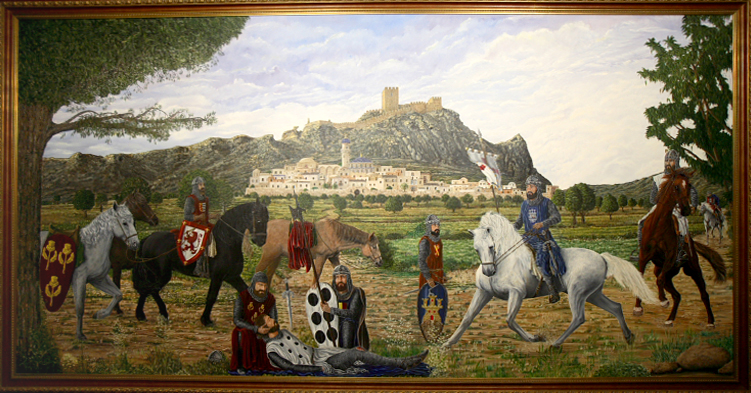 Mural "Muerte de Don Artal de Alagón". José Martínez Antolín (2002).