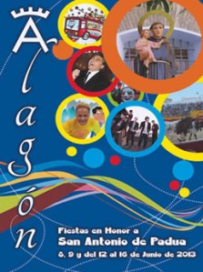 Cartel "Fiestas en honor a San Antonio de Padua", Alagón 2013