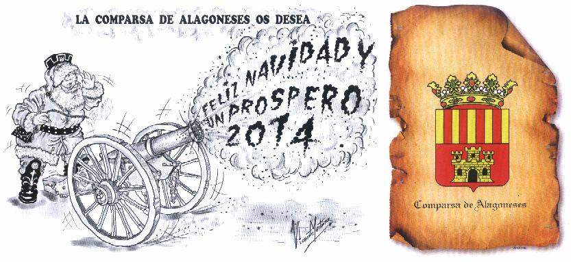 La Comparsa de Alagoneses os desea Feliz Navidad y próspero 2014 
