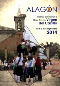 Cartel "Fiestas en honor a la Virgen del Castillo", Alagón 2014.