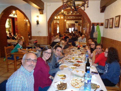 Almuerzo. Actos 775 aniversario muerte de Don Artal de Alagón. Sax, 2 de noviembre de 2014.