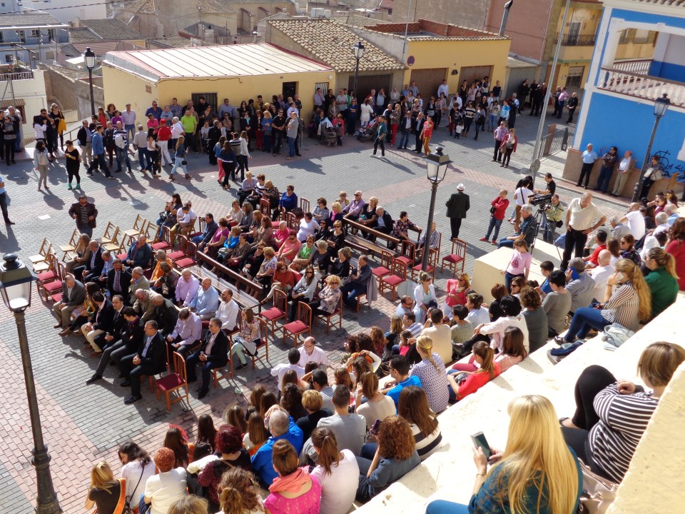 En la Plaza de San Blas. Actos 775 aniversario muerte de Don Artal de Alagón. Sax, 2 de noviembre de 2014.