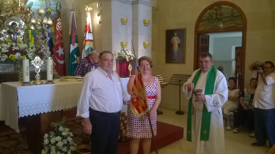 Bendición de Banderín Infantil, donado por la familia Mataix Beltrán. Domingo 5 de julio de 2015.